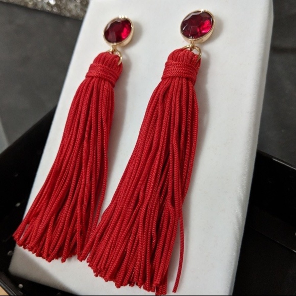 Baublebar Red Tassle Earrings